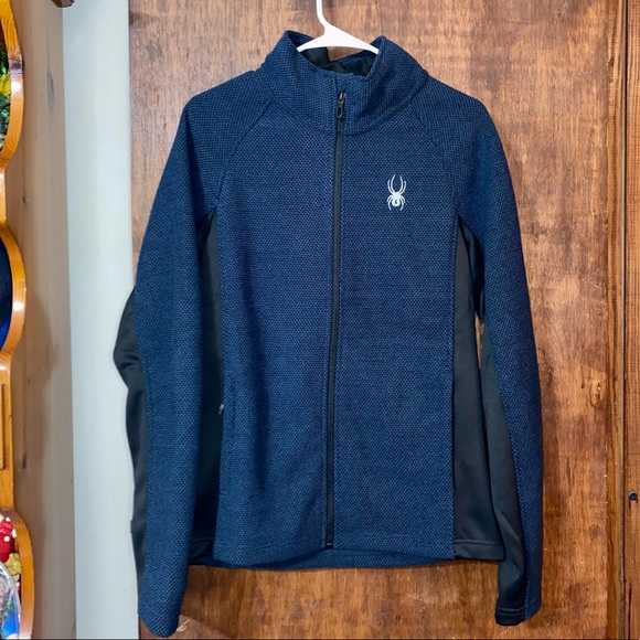 :::NWT:::Spyder frontier zip up jacket blue and black size medium men - Picture 1 of 13